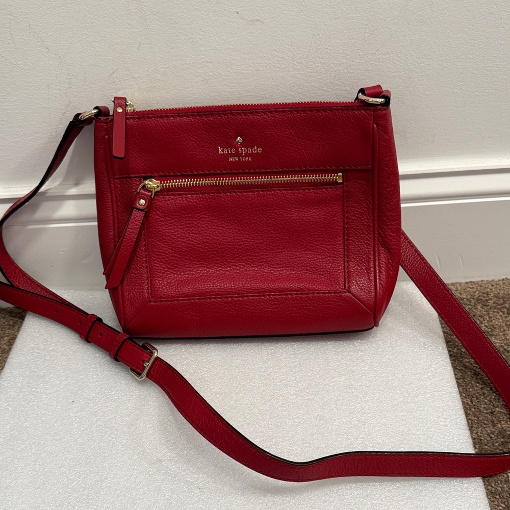 kate spade Red Leather Crossbody Bag - Picture 1 of 8